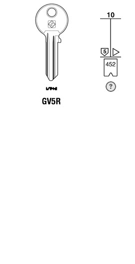 Afbeelding van Silca Cilindersleutel staal GV5R