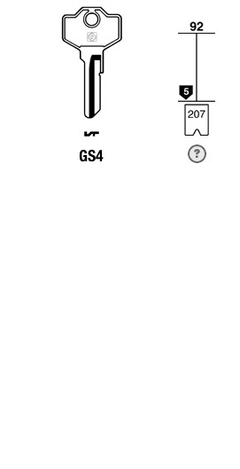 Afbeelding van Silca Cilindersleutel staal GS4