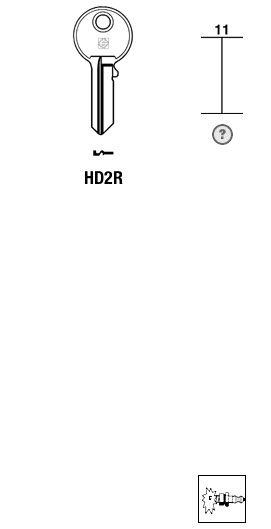 Afbeelding van Silca Cilindersleutel staal HD2R