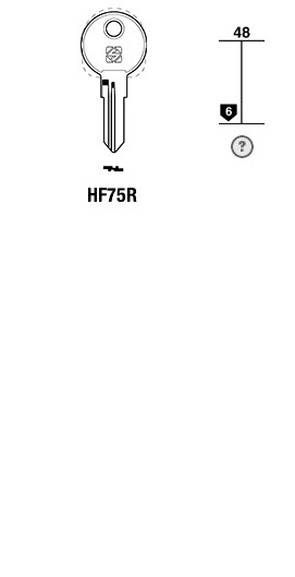 Afbeelding van Silca Cilindersleutel staal HF75R