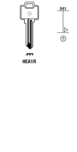 Afbeelding van Silca Cilindersleutel staal HEA1R