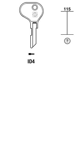Afbeelding van Silca Cilindersleutel staal ID4