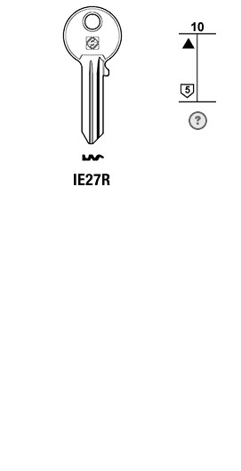 Afbeelding van Silca Cilindersleutel staal IE27R   (F3)