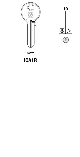 Afbeelding van Silca Cilindersleutel staal ICA1R