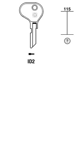 Afbeelding van Silca Cilindersleutel staal ID2