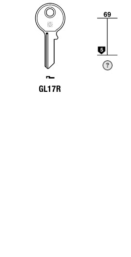 Afbeelding van Silca Cilindersleutel staal GL17R