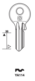 Afbeelding van Silca Cilindersleutel staal YA114