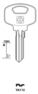 Afbeelding van Silca Cilindersleutel staal YA112