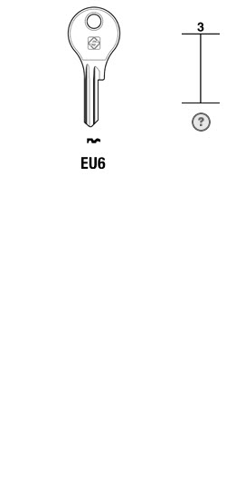 Afbeelding van Silca Cilindersleutel staal EU6