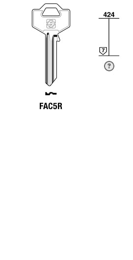 Afbeelding van Silca Cilindersleutel staal FAC5R