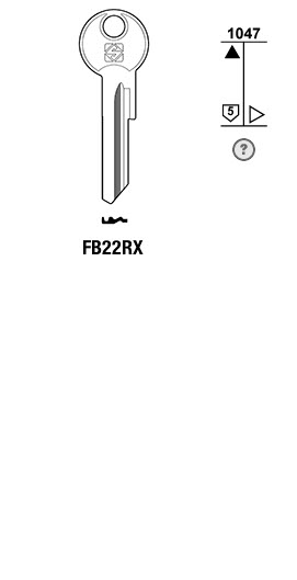 Afbeelding van Silca Cilindersleutel brass FB22RX