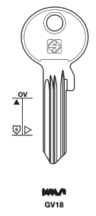 Afbeelding van Silca Cilindersleutel staal GV18