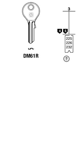 Afbeelding van Silca Cilindersleutel staal DM61R