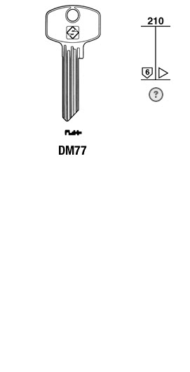 Afbeelding van Silca Cilindersleutel staal DM77