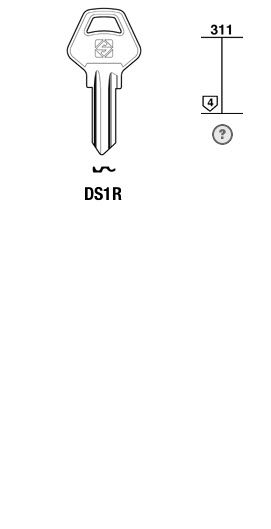 Afbeelding van Silca Cilindersleutel staal DS1R