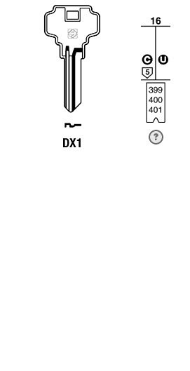 Afbeelding van Silca Cilindersleutel staal DX1