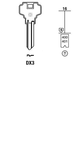 Afbeelding van Silca Cilindersleutel staal DX3