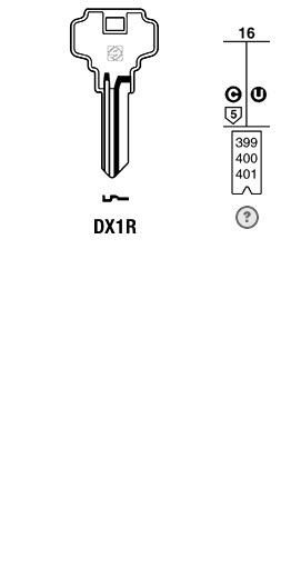 Afbeelding van Silca Cilindersleutel staal DX1R