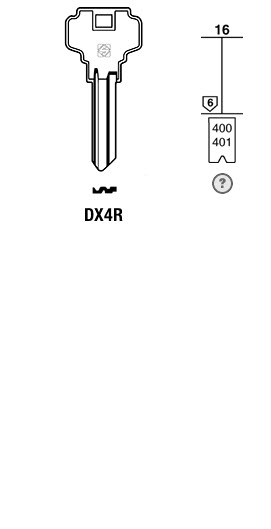 Afbeelding van Silca Cilindersleutel staal DX4R