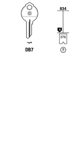 Afbeelding van Silca Cilindersleutel staal DB7