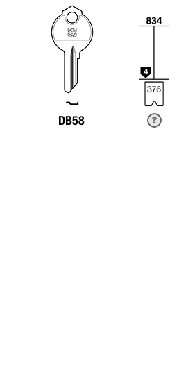 Afbeelding van Silca Cilindersleutel staal DB58