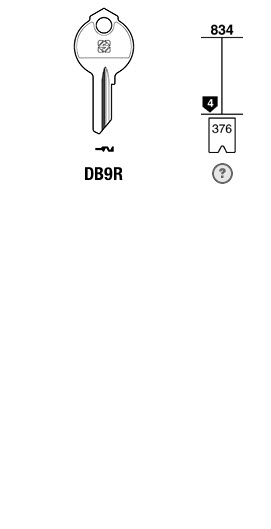 Afbeelding van Silca Cilindersleutel staal DB9R