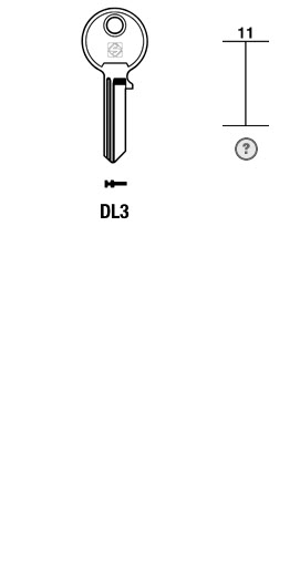 Afbeelding van Silca Cilindersleutel staal DL3