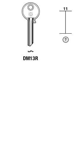 Afbeelding van Silca Cilindersleutel staal DM13R