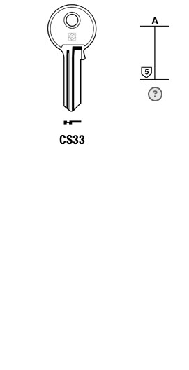 Afbeelding van Silca Cilindersleutel staal CS33