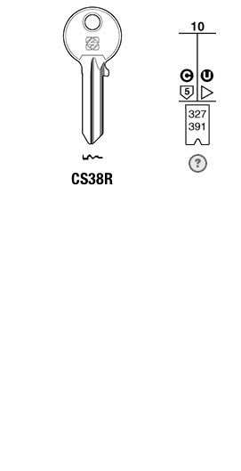 Afbeelding van Silca Cilindersleutel staal CS38R