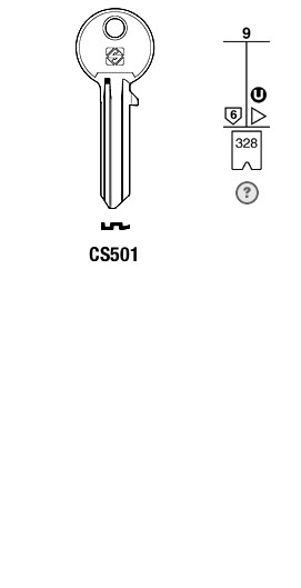 Afbeelding van Silca Cilindersleutel staal CS501