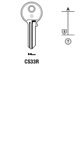 Afbeelding van Silca Cilindersleutel staal CS33R