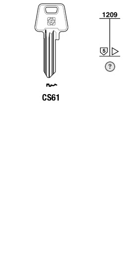 Afbeelding van Silca Cilindersleutel staal CS61