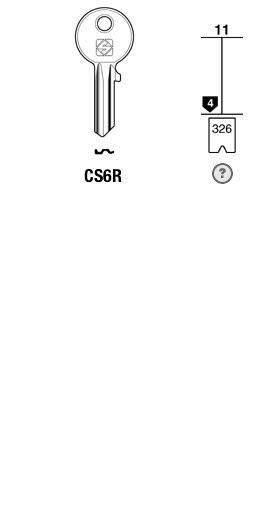 Afbeelding van Silca Cilindersleutel staal CS6R