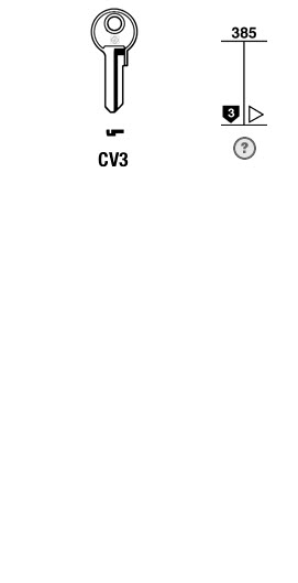 Afbeelding van Silca Cilindersleutel staal CV3