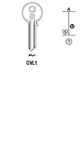 Afbeelding van Silca Cilindersleutel staal CVL1
