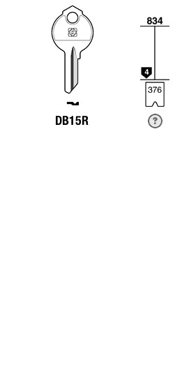 Afbeelding van Silca Cilindersleutel staal DB15R