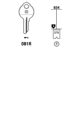 Afbeelding van Silca Cilindersleutel staal DB1R