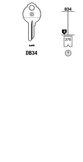 Afbeelding van Silca Cilindersleutel staal DB34