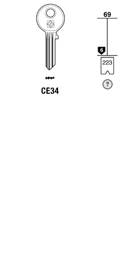 Afbeelding van Silca Cilindersleutel staal CE34