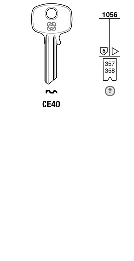 Afbeelding van Silca Cilindersleutel staal CE40