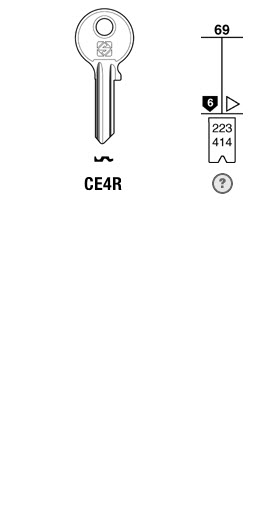 Afbeelding van Silca Cilindersleutel staal CE4R