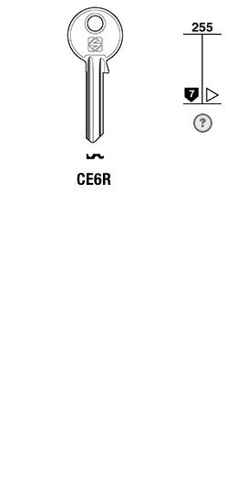 Afbeelding van Silca Cilindersleutel staal CE6R