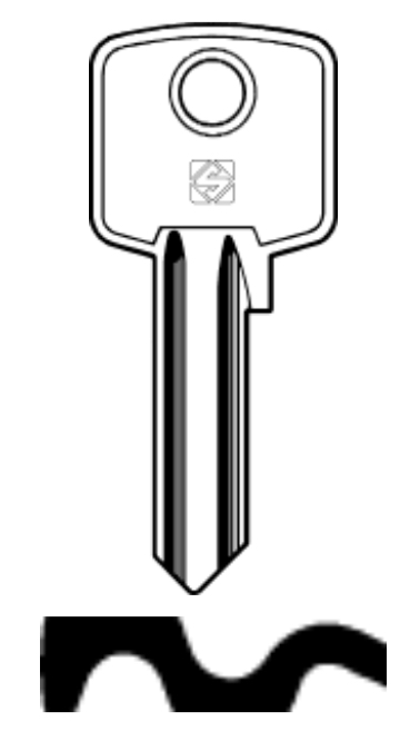 Afbeelding van Silca Cilindersleutel staal CHV1