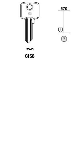 Afbeelding van Silca Cilindersleutel staal CIS6