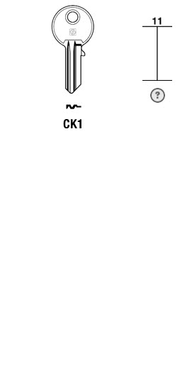 Afbeelding van Silca Cilindersleutel staal CK1