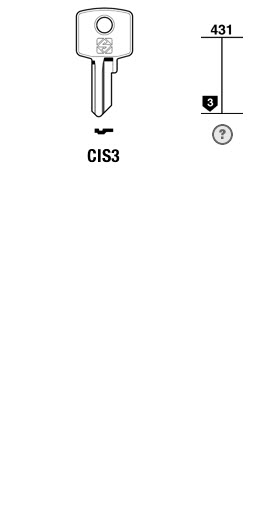 Afbeelding van Silca Cilindersleutel staal CIS3