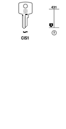 Afbeelding van Silca Cilindersleutel staal CIS1