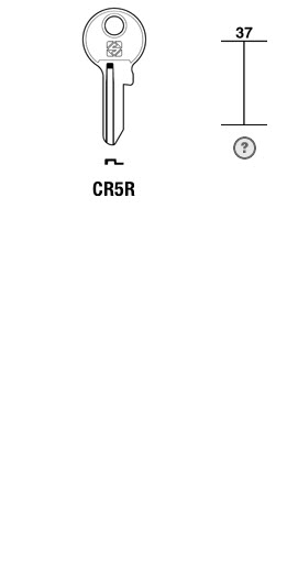 Afbeelding van Silca Cilindersleutel staal CR5R