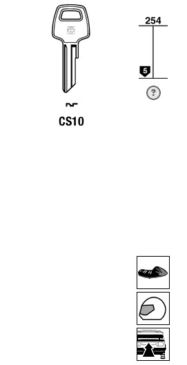 Afbeelding van Silca Cilindersleutel staal CS10